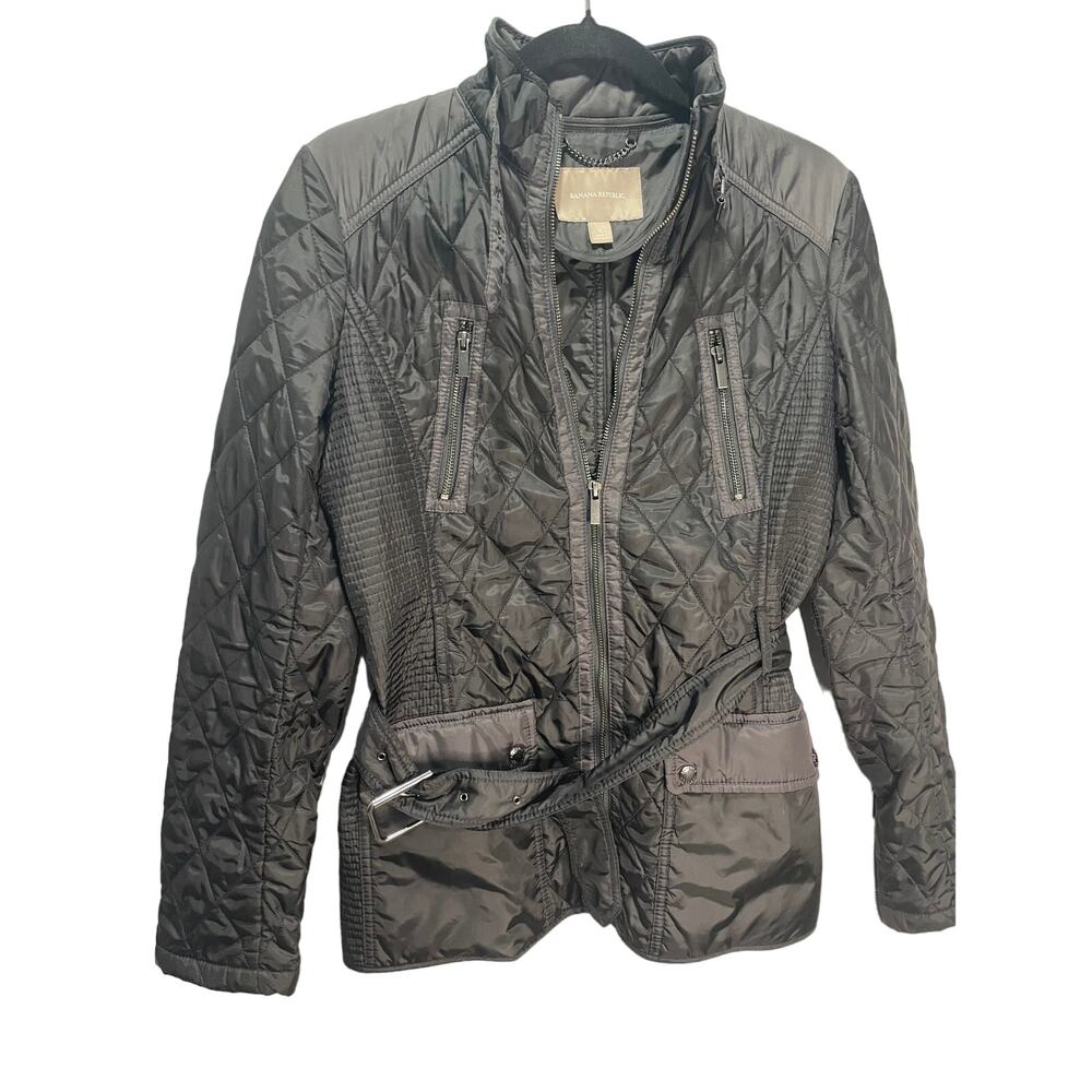 EUC Banana Republic Women’s Quilted Jacket with Belt Size S